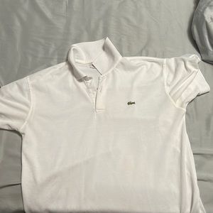 White Lacoste Button up shirt New condition